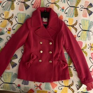 Tommy Girl Pea Coat, Bubble Pink, size S